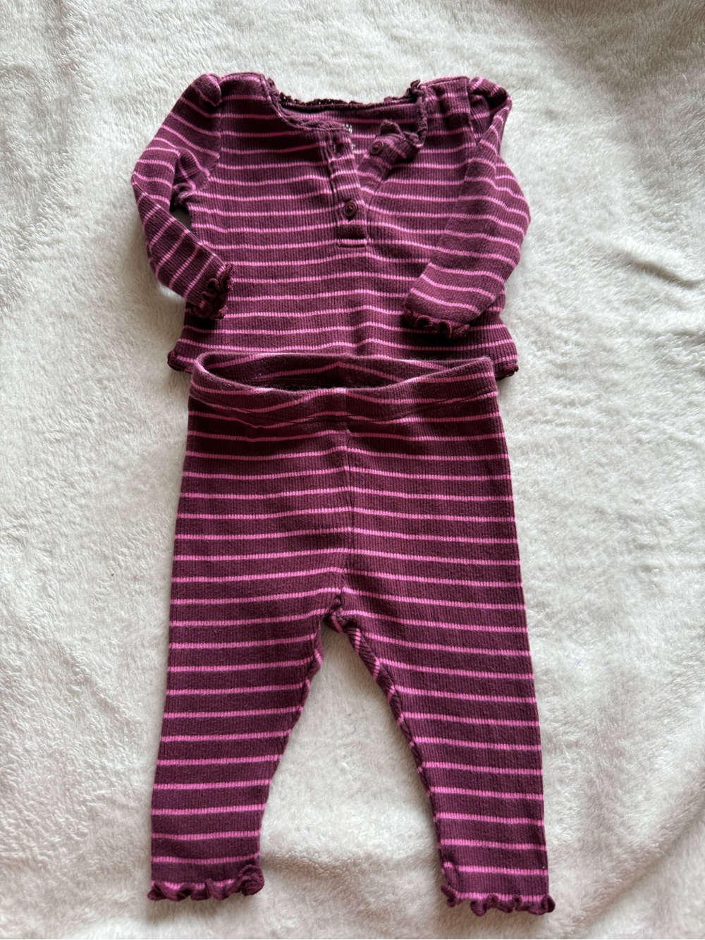 Gap Baby Girl Pink & Purple Striped Outfit